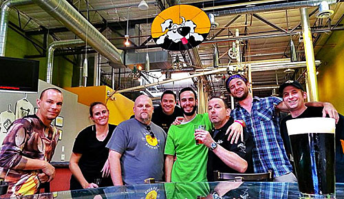 Post image for Craft beer bar reps gather at Sleepy Dog to brew special Wolfpack double IPA