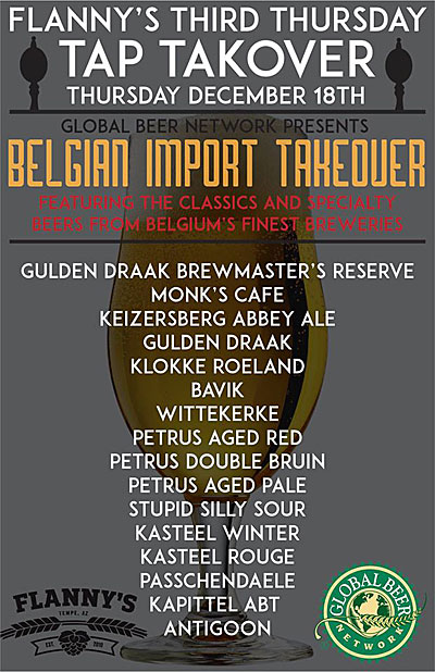 Post image for Tonight: Belgian beer tap takeover at Flanny’s in Tempe