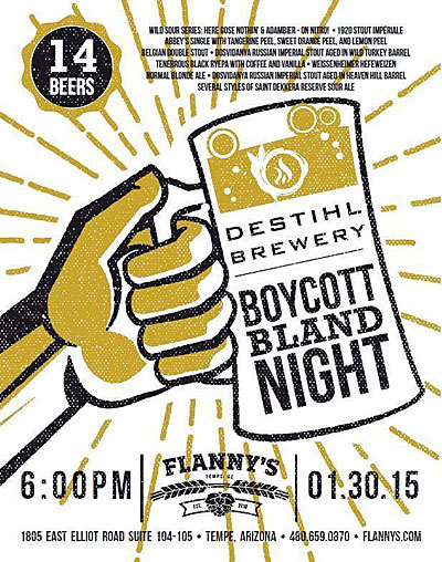 Post image for Check out 14 beers from Illinoisâ€™ Destihl Brewery tonight at Flanny’s in Tempe