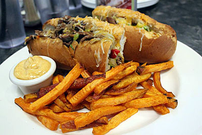 Post image for Weekend specials at Murphyâ€™s Law: Philly Steak Sandwich & Garlic Parmesan Tater Tots