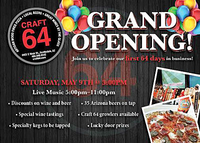 Post image for Craft 64 in Scottsdale to celebrate grand opening Saturday â€“ it’s 64th day