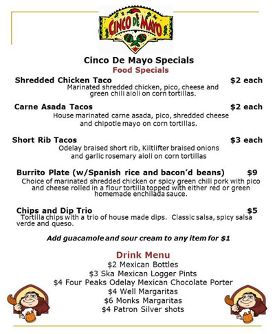 Post image for Hungry Monk celebrates Cinco de Mayo with Mexican-themed food & drink specials