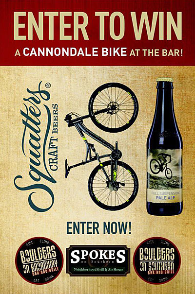 Post image for From 5-7 p.m. today, enter to win a free Squatters bike at Spokes on Southern in Tempe