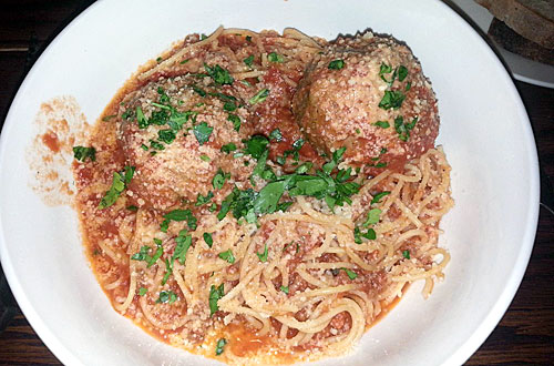 Post image for Zappone’s $5.99 spaghetti & meatballs special now available for lunch Mondays & Tuesdays