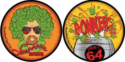 Post image for Here’s your 1st look at artwork for Craft 64’s new contract beers