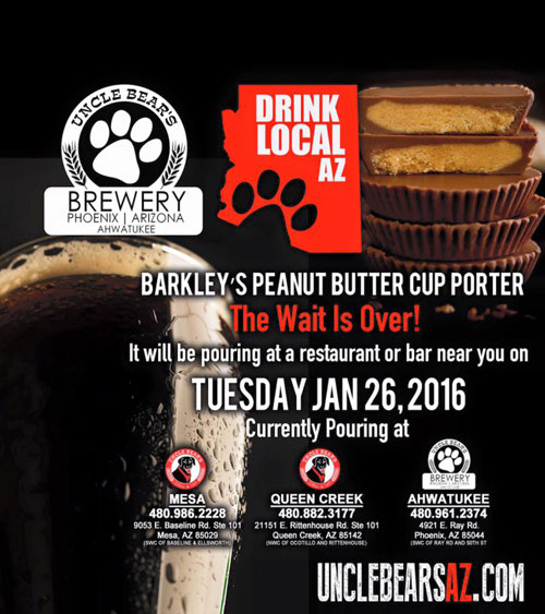 Post image for New from Uncle Bear’s in Ahwatukee: Barkley’s Peanut Butter Cup Porter
