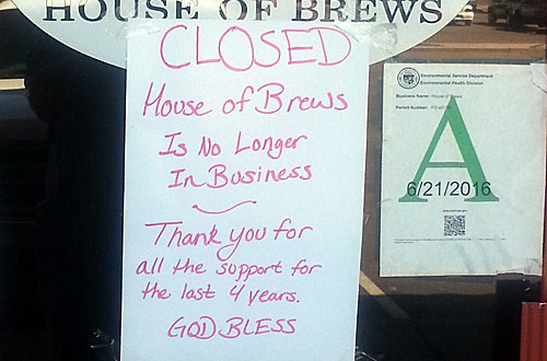Post image for Closed: House of Brews in Gilbert