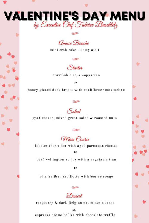 Feb. 14 Valentine s prix fixe dinner at Cuisine Wine in